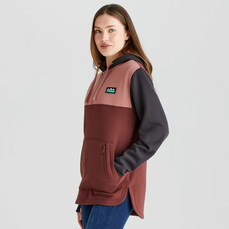 Ridgeline Women's Tribe Hoodie - Oxblood Tri Colour-1