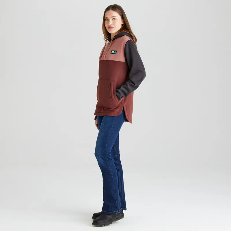 Ridgeline Women's Tribe Hoodie - Oxblood Tri Colour-5
