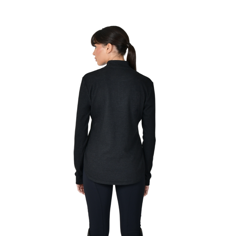 WeatherBeeta London Layer Long Sleeve Top - Black Marle-1
