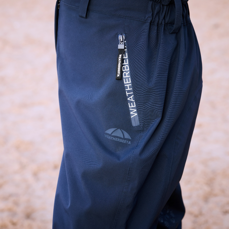 WeatherBeeta Rayne Waterproof Overtrousers II - Navy/White-3