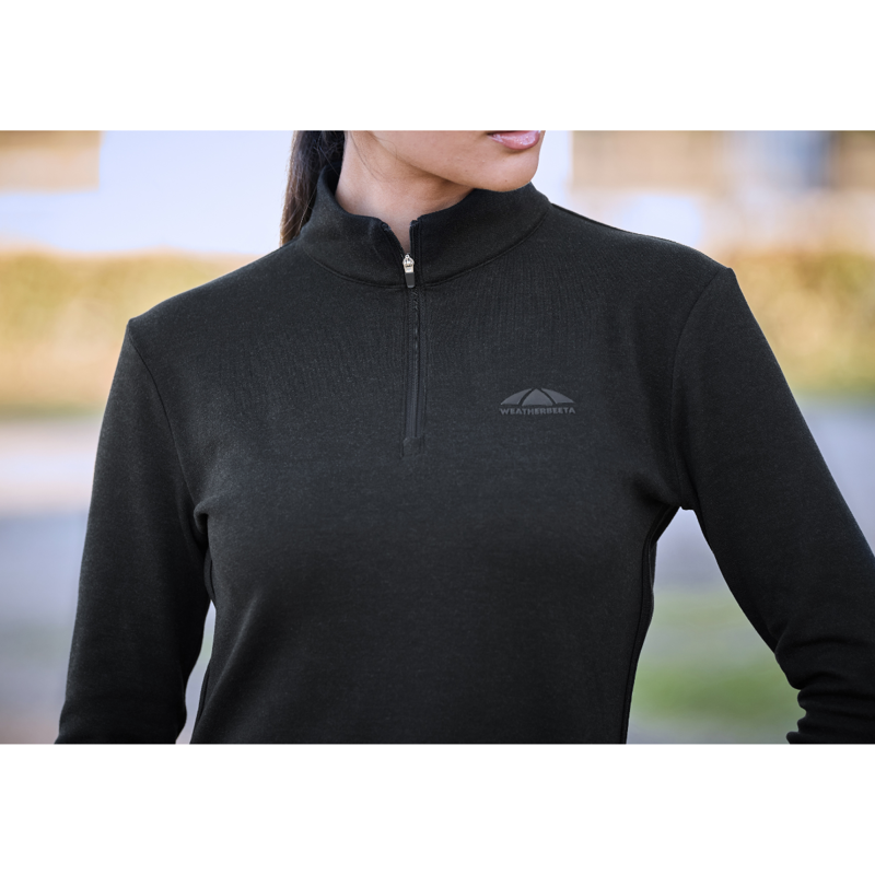 WeatherBeeta London Layer Long Sleeve Top - Black Marle-2