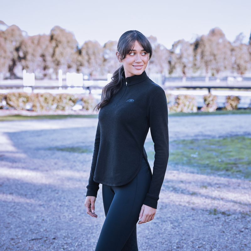 WeatherBeeta London Layer Long Sleeve Top - Black Marle-4