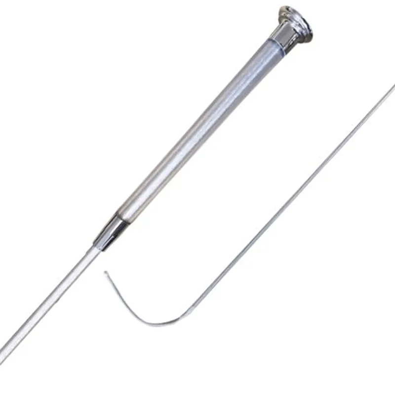 Woof Wear Gel Dressage Whip - Brushed Steel