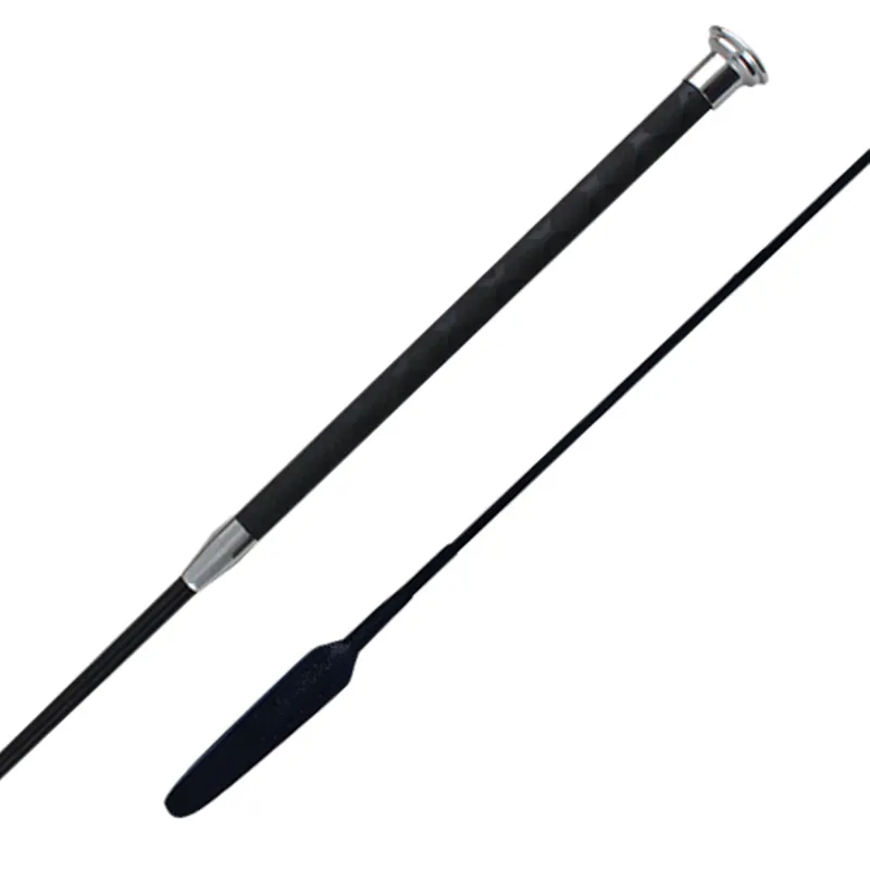 Woof Wear Harmony Leather Dressage Whip - Black/Silver