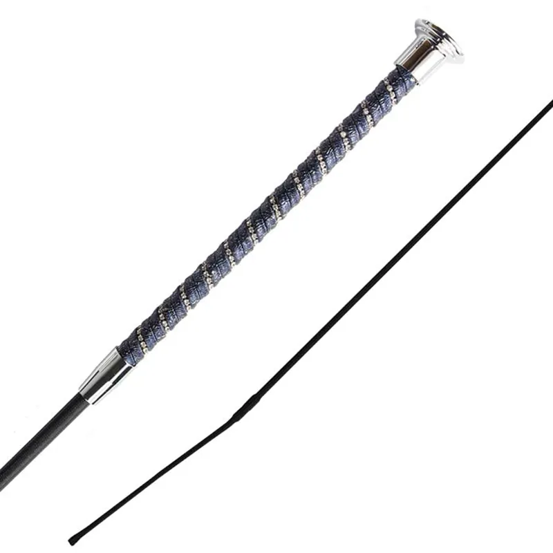 Woof Wear Twisted Dressage Whip - Navy/Rose Gold