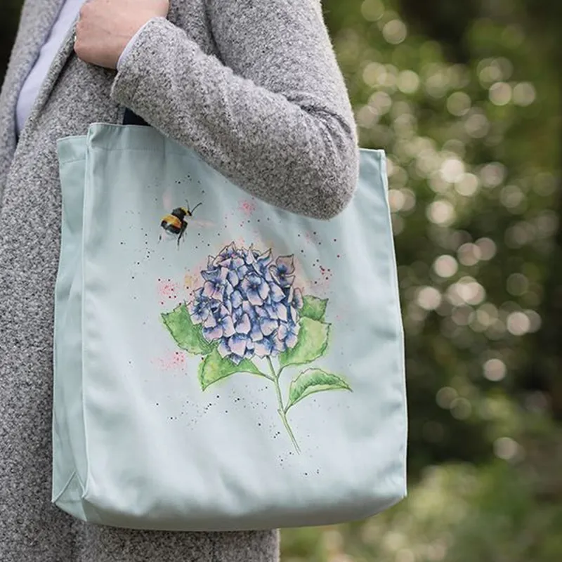 Wrendale Designs 'Hydrangea' Bee Canvas Tote Bag -1