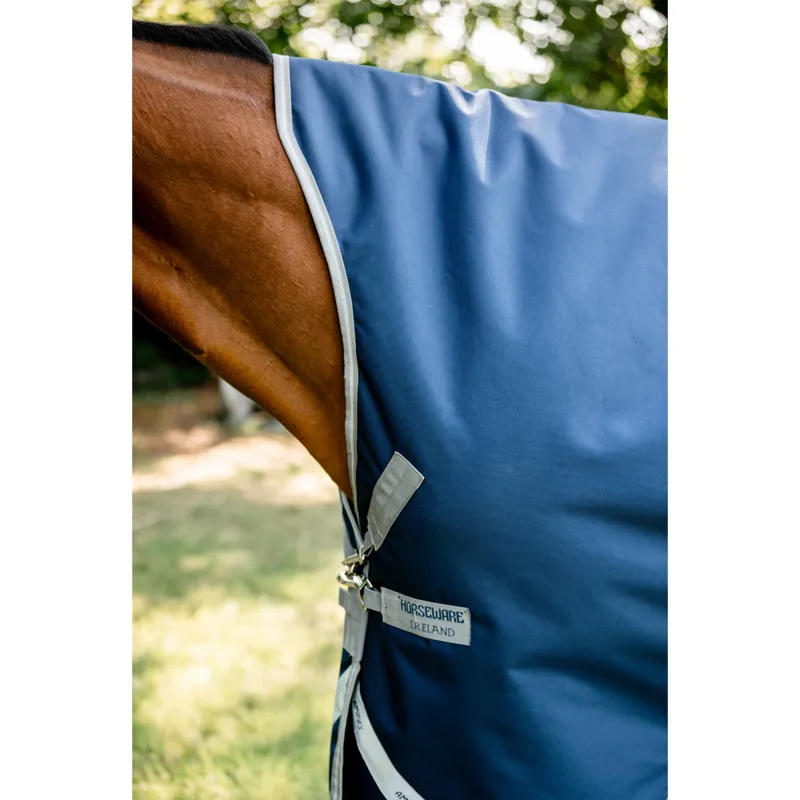 Horseware Amigo Bravo 12 Wug 250g Turnout Rug - Navy/Titanium Grey Silver-4