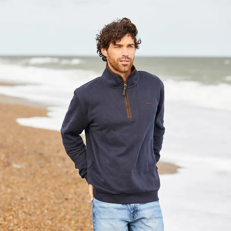 Ridgeline Men's Brancaster 1/4 Zip Top - Navy-8