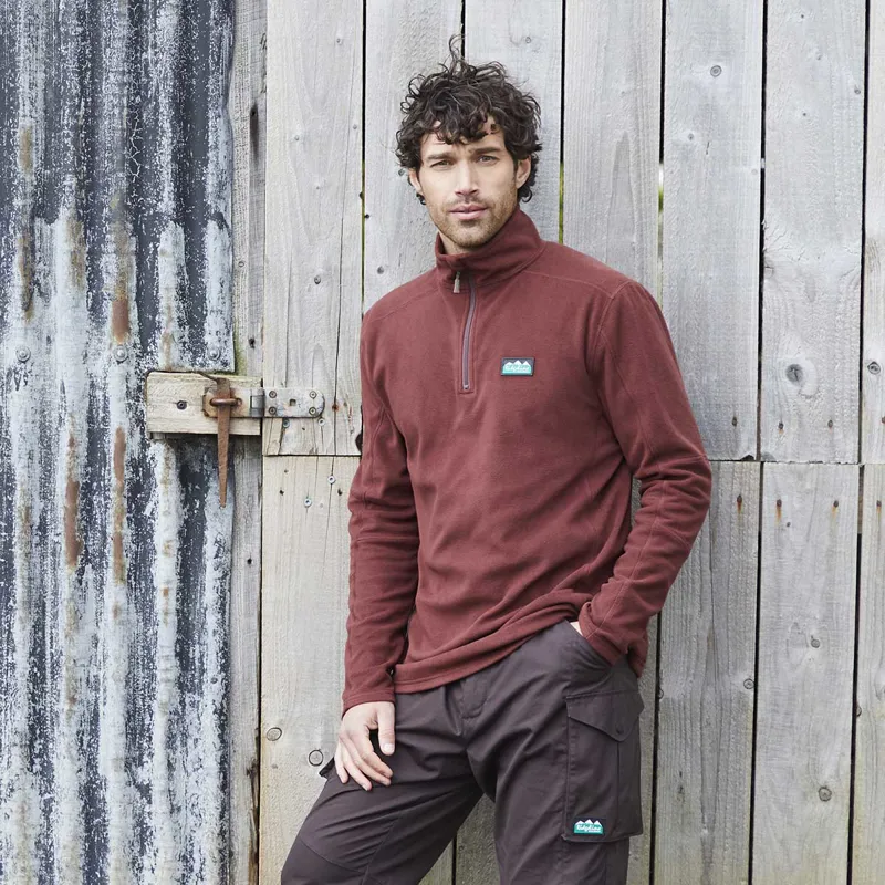 Ridgeline Men's Narvik Fleece - Oxblood-8