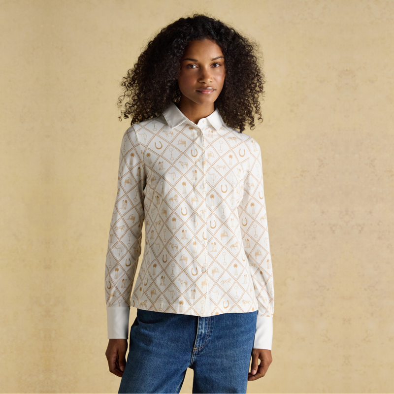 Joules Ladies Charlotte Jersey Shirt - Horse Icons