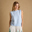 Joules Ladies Holly Knitted Vest - Pale Blue