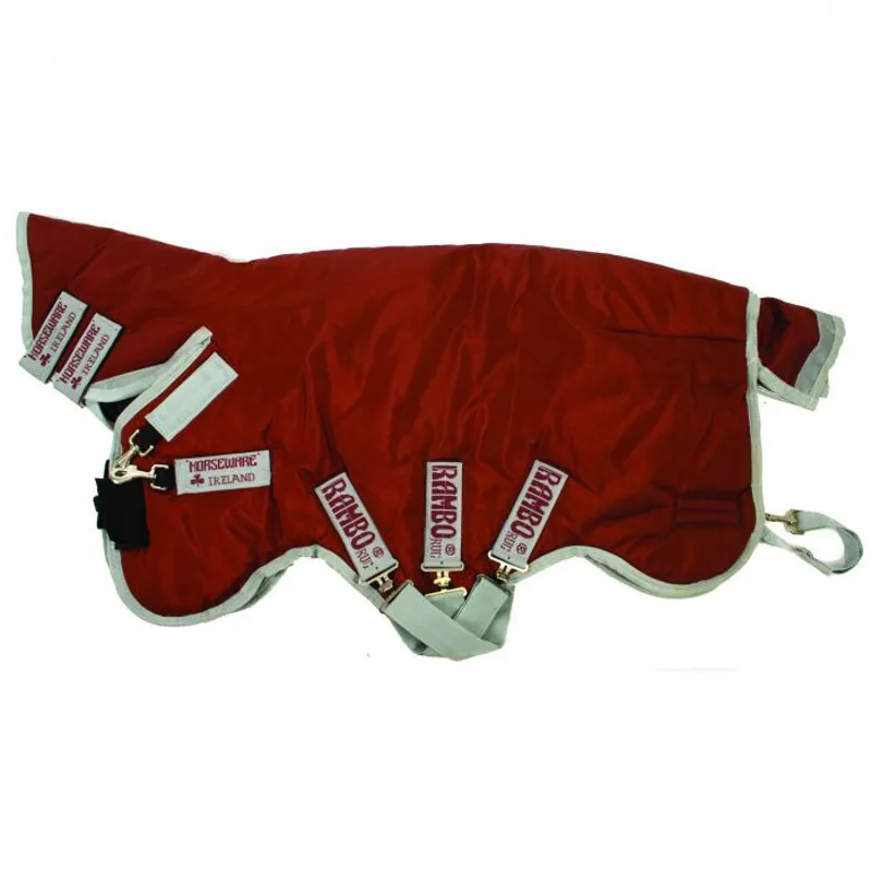 Rambo All In One Heavyweight Turnout Rug - Burgundy-2