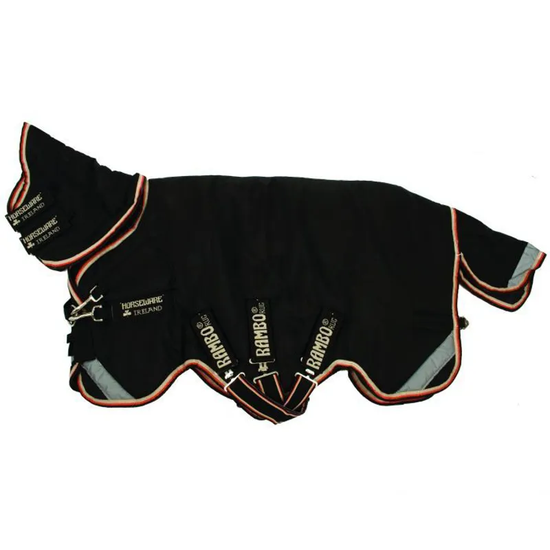 Horseware Rambo Supreme Heavyweight Turnout Rug 420g - Black/Gold