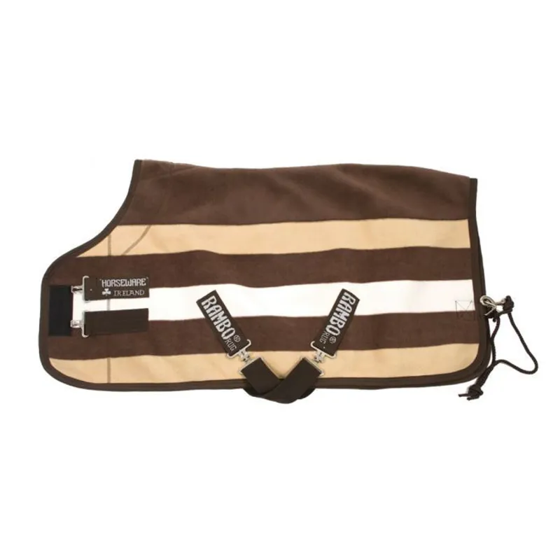 Horseware Rambo Deluxe Fleece Cooler Rug - Witney Brown-1