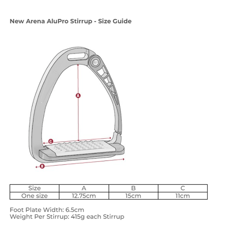 Acavallo Arena AluPro Stirrup - Silver-2