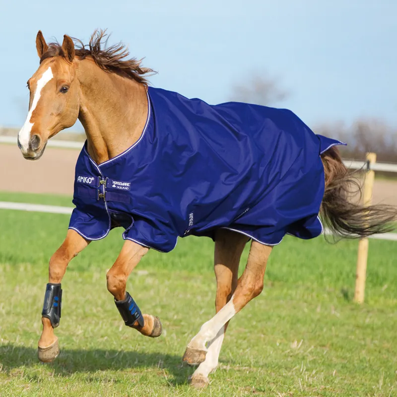 Horseware Amigo Hero ACY Lite 0g Turnout - Atlantic Blue/Ivory