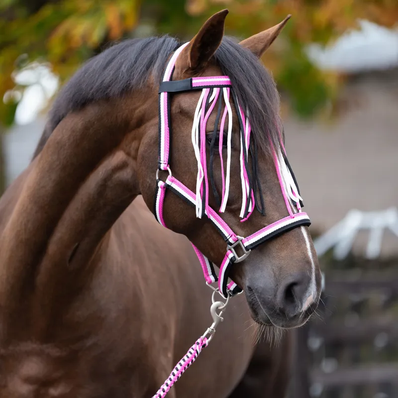 Imperial Riding Fly Fringe - Neon Pink-1