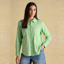 Joules Ladies Long Sleeve Cotton Shirt - Green