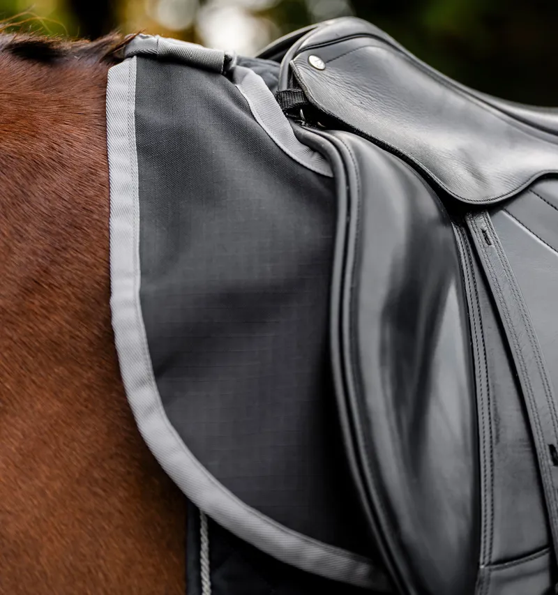 Horseware Amigo Ripstop Exercise Sheet - Black/Titanium Grey-1