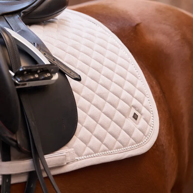 Imperial Riding Penny Herringbone Dressage Saddlepad Full - Taupe-2