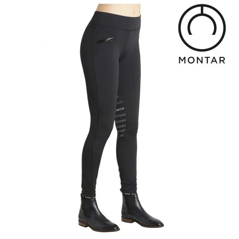 Montar Alexa Ladies Full Grip Riding Tights - Black-2