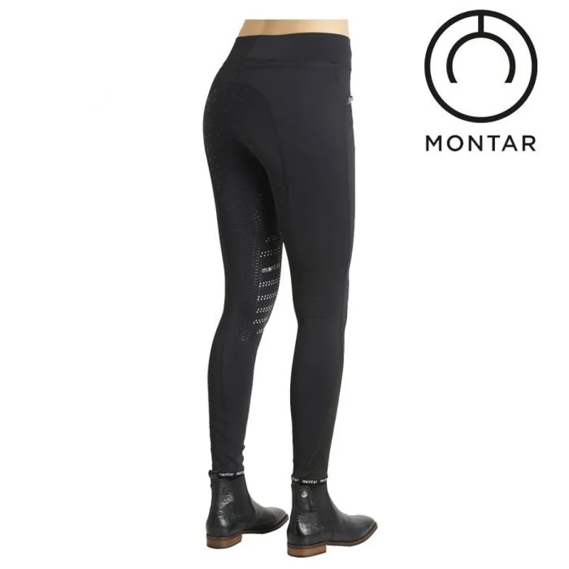 Montar Alexa Ladies Full Grip Riding Tights - Black-1