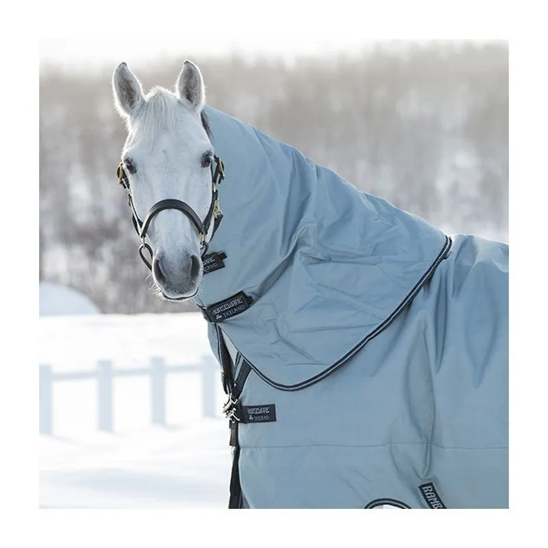Horseware Rambo Original Turnout Hood Neck Cover - Grey/Navy/Grey