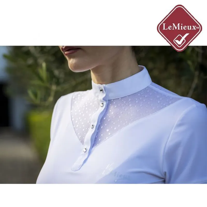 My LeMieux Amelie Diamante Show Shirt - White-1