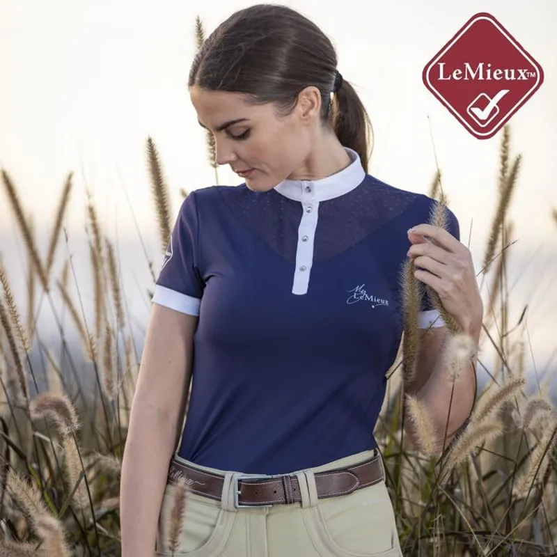 My LeMieux Amelie Diamante Show Shirt - Navy-1