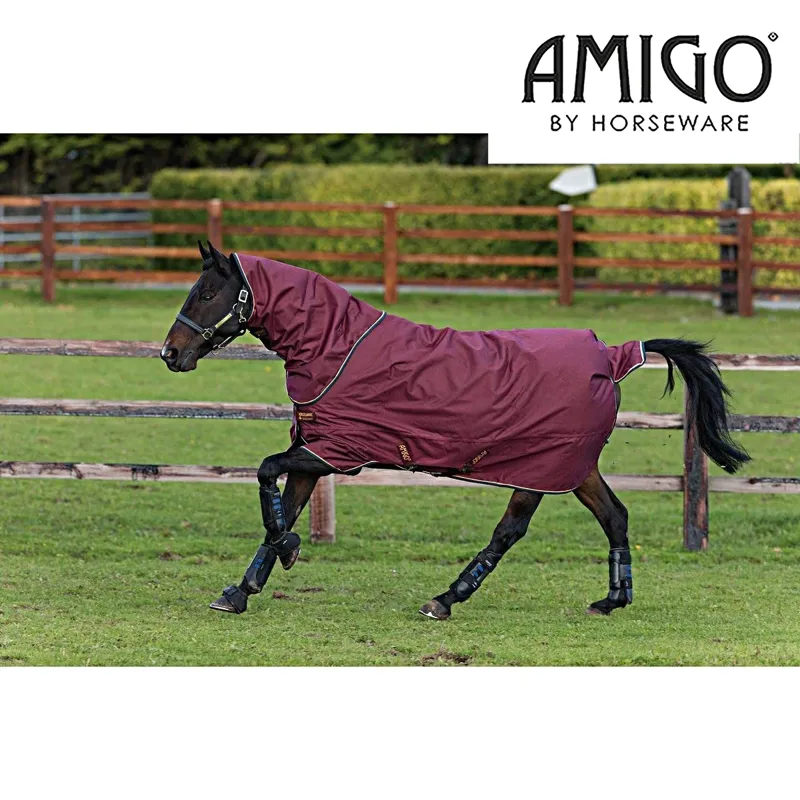 Horseware Amigo Hero ACY Plus Medium Turnout Rug - Burgundy/Red/Navy