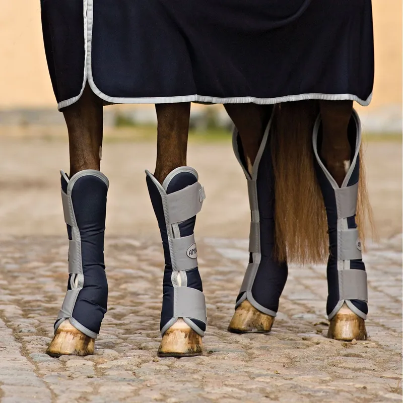Horseware Amigo Travel Boots - Navy/Silver
