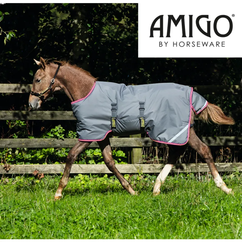 Horseware Amigo Foal Mediumweight Turnout Rug - Excalibur/Purple/Yellow