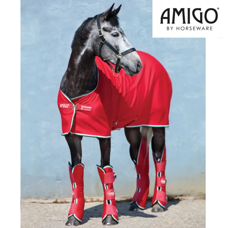 Horseware Amigo Jersey Cooler - Red/White/Green/Black