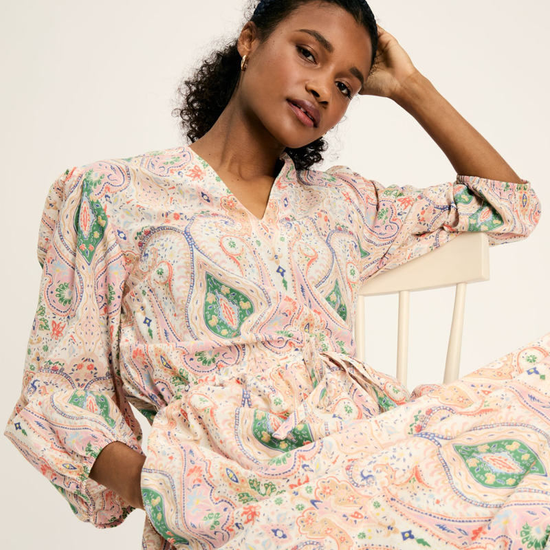 Joules Anais Ladies Printed Maxi Dress - Paisley-4