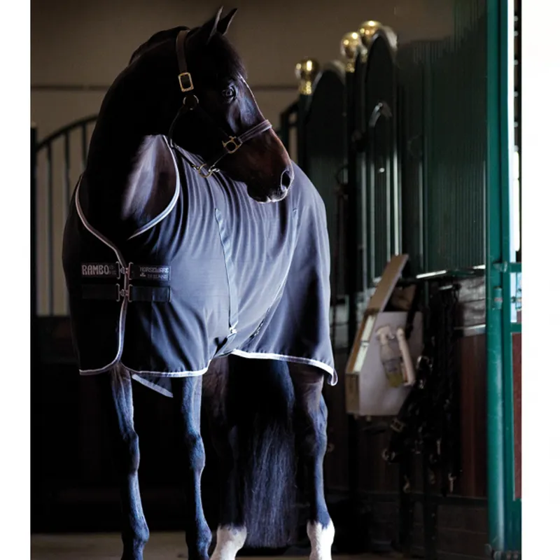 Horseware Rambo Stable Sheet - Black/Pale Grey/Grey