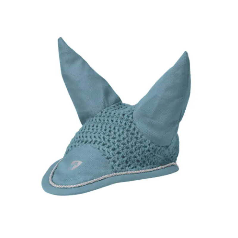 Hy Equestrian Synergy Fly Veil - Aqua/Silver-1