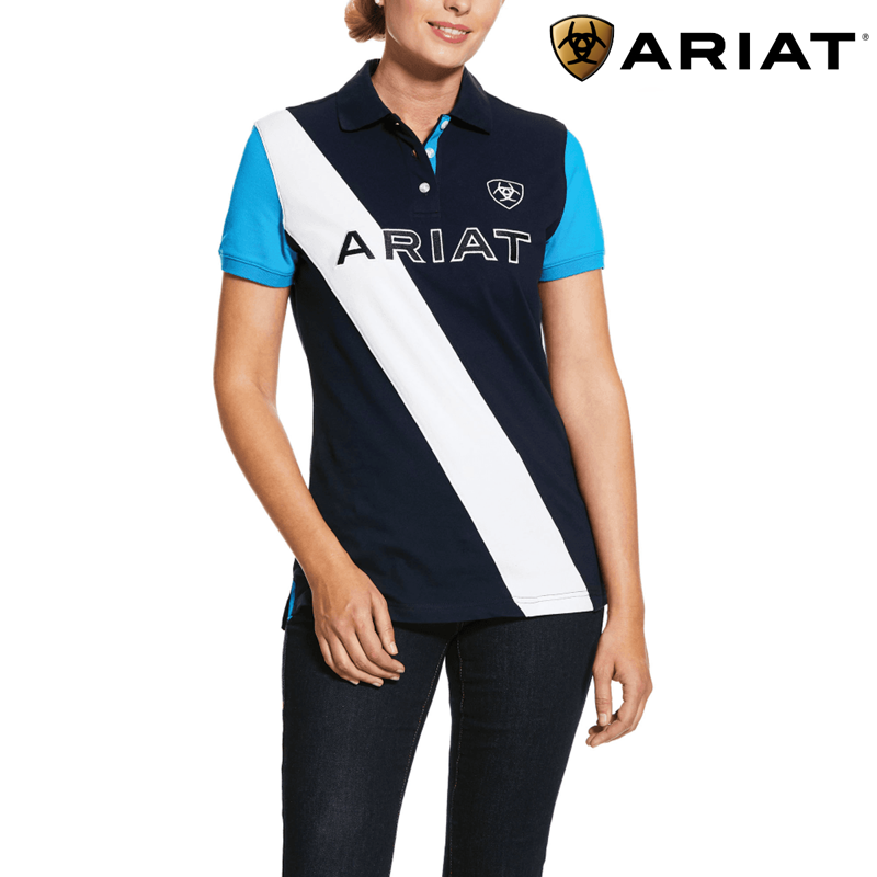 Ariat Womens Taryn  Polo - Navy/Nautilus