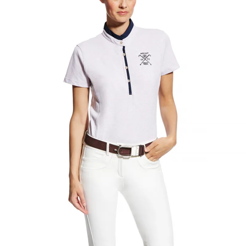 Ariat Ladies Del Mar Polo Shirt - Lavender Mist Heather