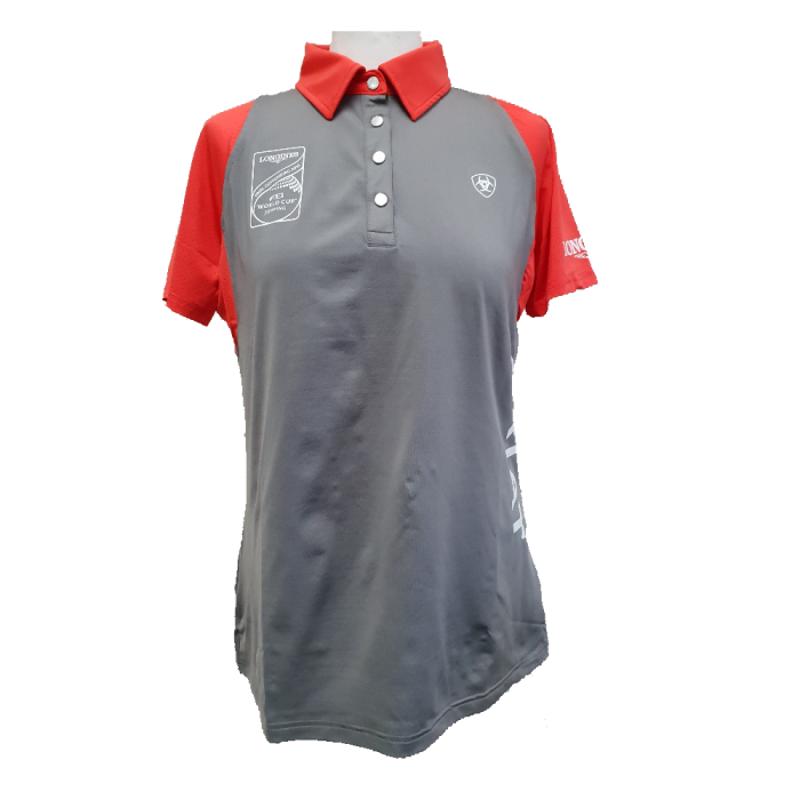 Ariat Ladies FEI World Cup Team Cambria Polo Shirt - Grey-2