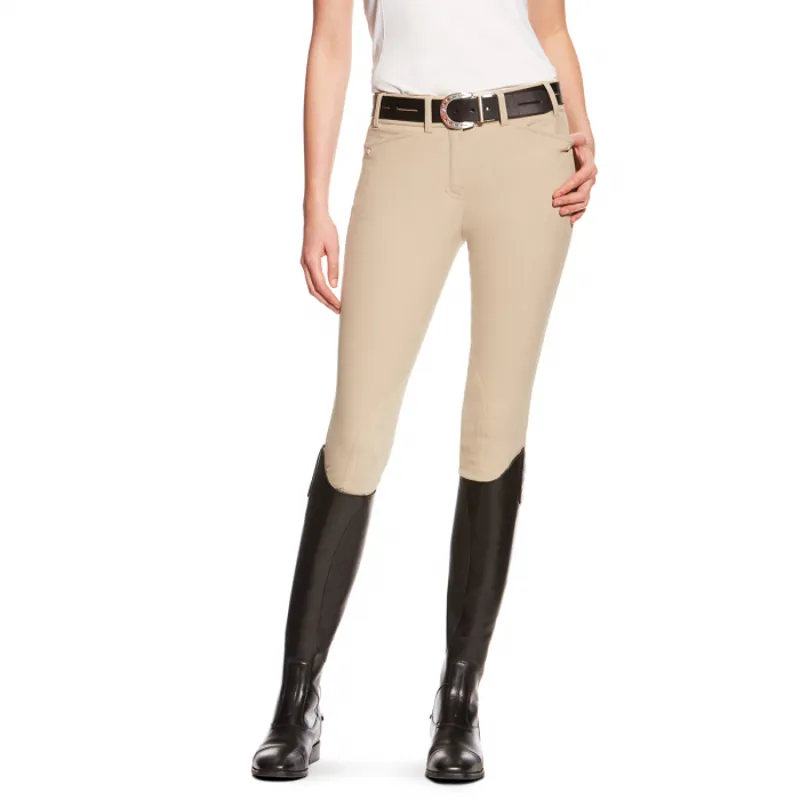 Ariat Heritage Elite Ladies Low Rise Knee Patch Breeches - Tan