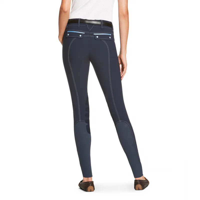 Ariat Olympia Acclaim Ladies Knee Patch Breeches - Navy/Sheltering Sky-1