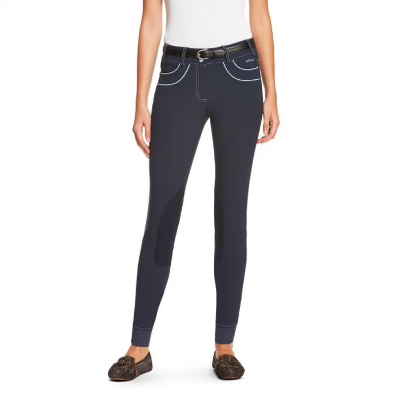 Ariat Olympia Acclaim Ladies Knee Patch Breeches - Navy/Sheltering Sky