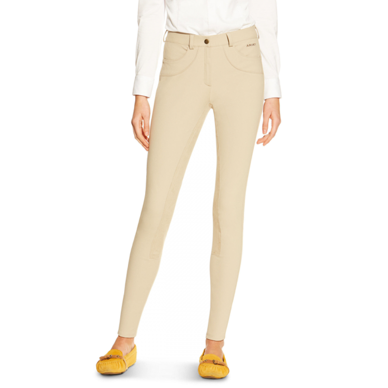 Ariat Ladies Olympia FZ Reg Rise Full Seat Breeches - Tan-2