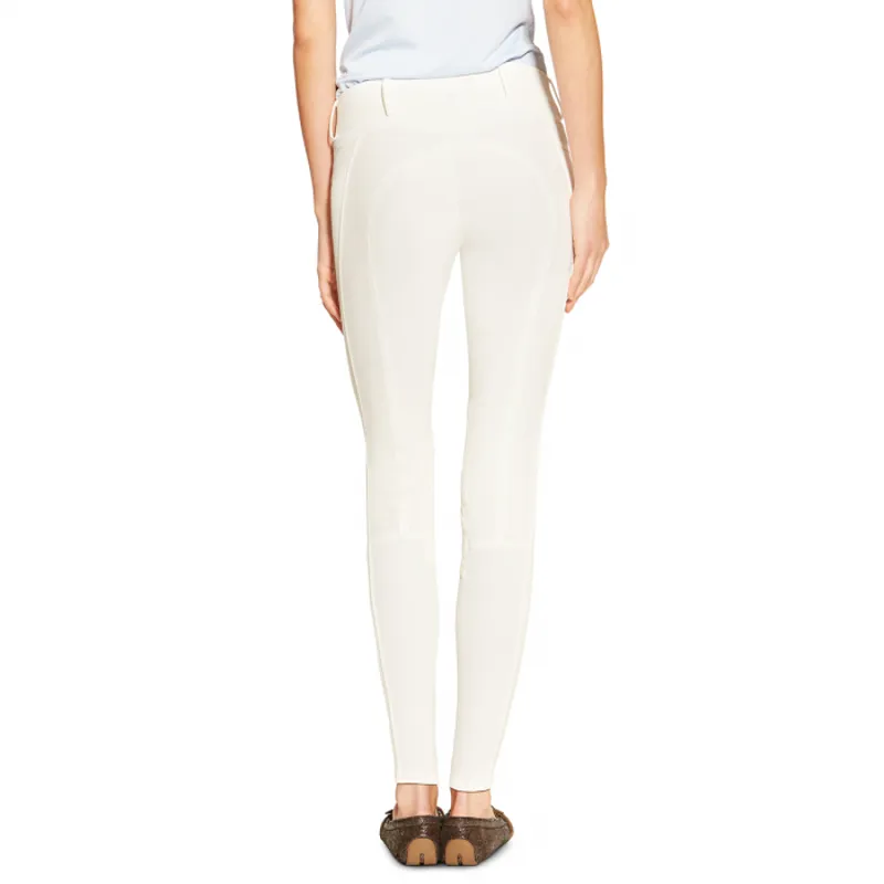 Ariat Triumph Ladies Silicone Knee Patch Breeches - White-1