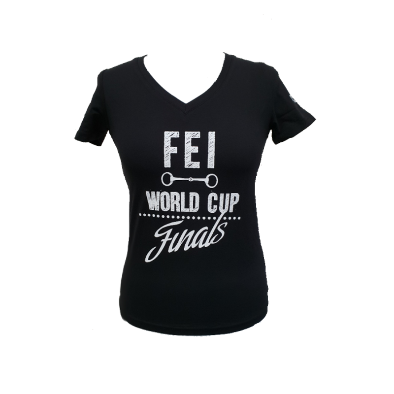 Ariat Ladies FEI V Neck Finals T-Shirt - Black