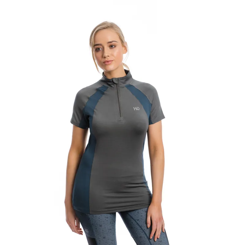 Horseware Aveen Technical Short Sleeve Top - Navy/Charcoal