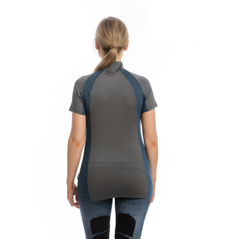 Horseware Aveen Technical Short Sleeve Top - Navy/Charcoal-1