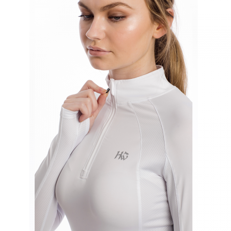Horseware Aveen Tech Long Sleeve Top - White-1