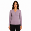 Horseware AA V-neck Sweater with Buttons - Antique Plum
