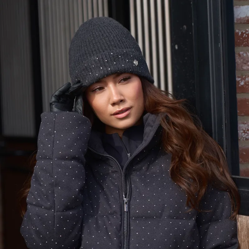 Imperial Riding Chilly Sparkle Beanie - Dark Grey Melange-1